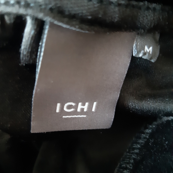 ICHI black velour drawstring hooded pullover super soft sweatshirt size medium - Picture 9 of 11